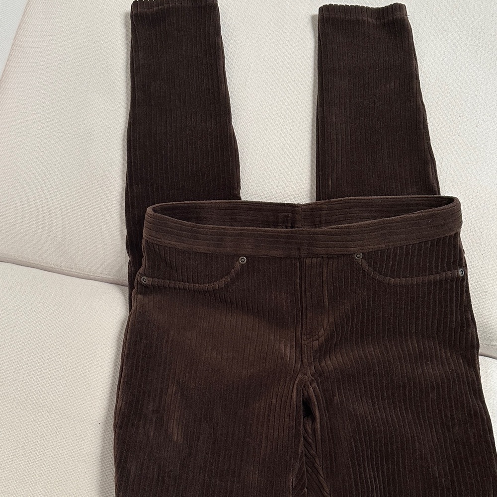 HUE Brown Corduroy Pants leggings size Small